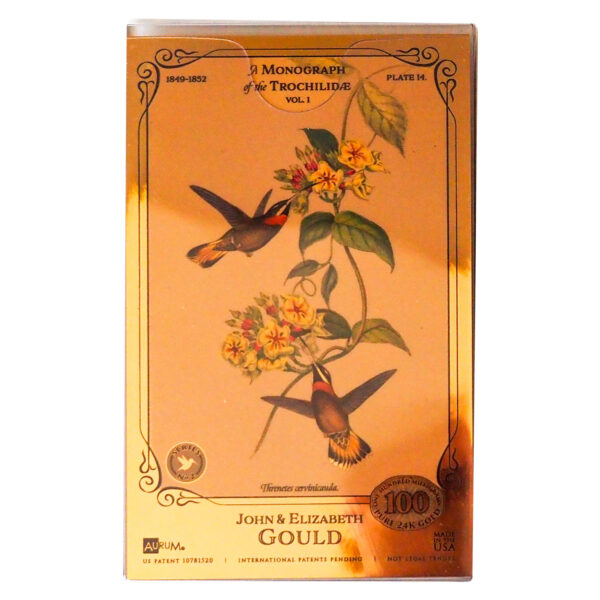 Oronote oro puro 999.9 ‰ The John & Elisabeth Gould Collection A Monograph of the Trochilidae Vol.01 - immagine 11